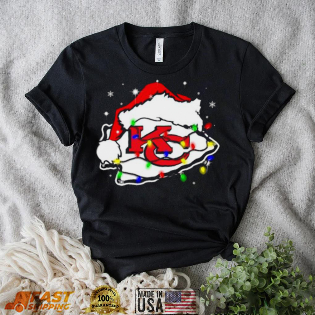 Santa Kansas City Chiefs Logo Lights Christmas shirt Santa Kansas City Chiefs Logo Lights Christmas shirt