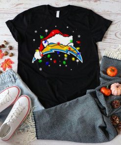 Santa Los Angeles Chargers Logo Lights Christmas shirt