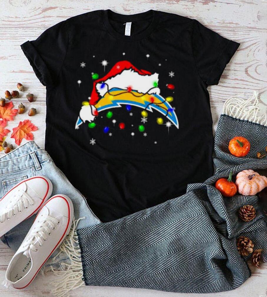 Santa Los Angeles Chargers Logo Lights Christmas shirt Santa Los Angeles Chargers Logo Lights Christmas shirt