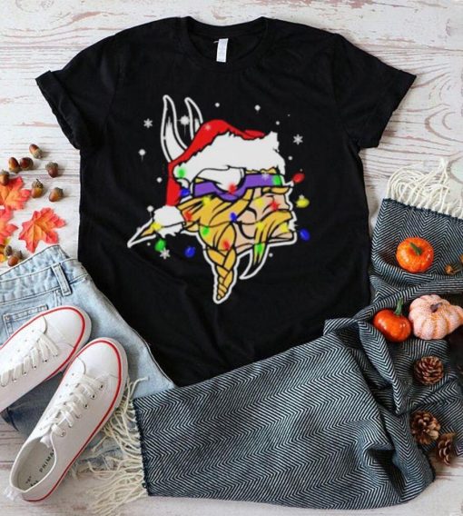 Santa Minnesota Vikings Logo Lights Christmas shirt