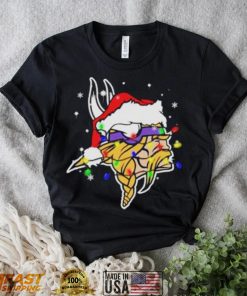 Santa Minnesota Vikings Logo Lights Christmas shirt