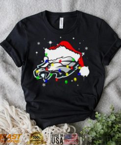 Santa Philadelphia Eagles Logo Lights Christmas shirt