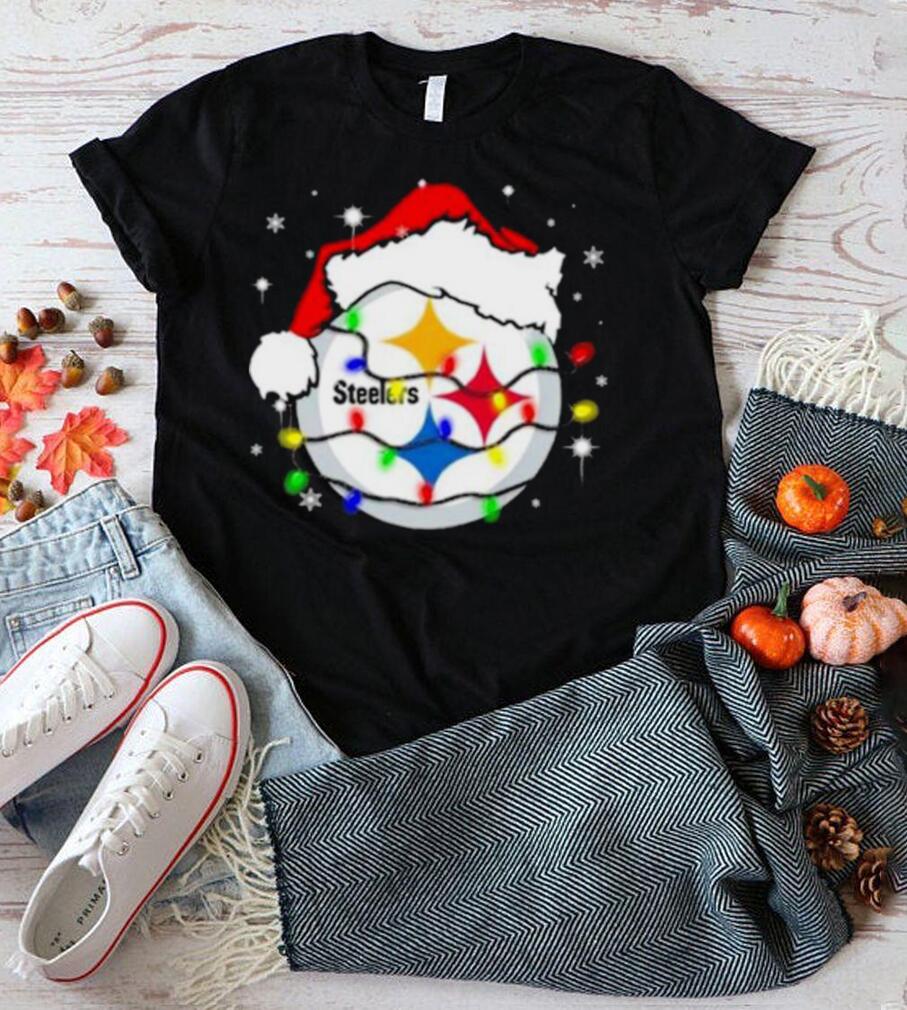 Santa Pittsburgh Steelers Logo Lights Christmas shirt Santa Pittsburgh Steelers Logo Lights Christmas shirt