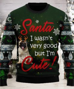 Santa Pug I Wasn’t Very Good But I’m Cute Ugly Christmas Sweater