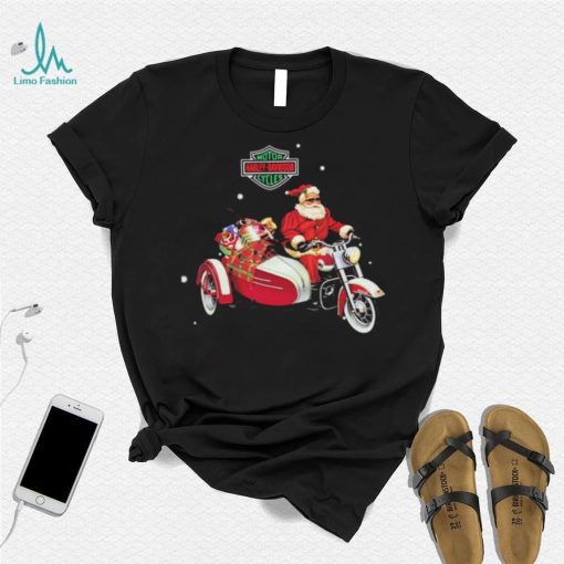 Santa Riding Harley Motorbike Christmas Shirt