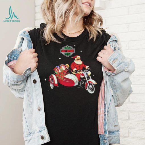 Santa Riding Harley Motorbike Christmas Shirt