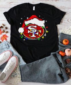 Santa San Francisco 49ers Logo Lights Christmas shirt