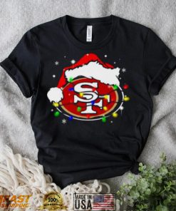 Santa San Francisco 49ers Logo Lights Christmas shirt