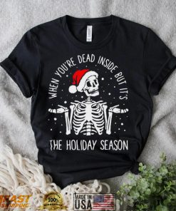 Santa Skeleton when you’re dead inside but it’s the holiday season Christmas sweater