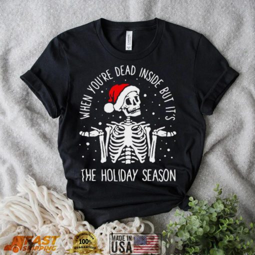 Santa Skeleton when you’re dead inside but it’s the holiday season Christmas sweater