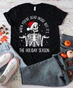 Santa Skeleton when you’re dead inside but it’s the holiday season Christmas sweater