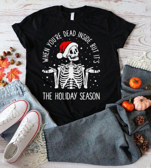 Santa Skeleton when you’re dead inside but it’s the holiday season Christmas sweater