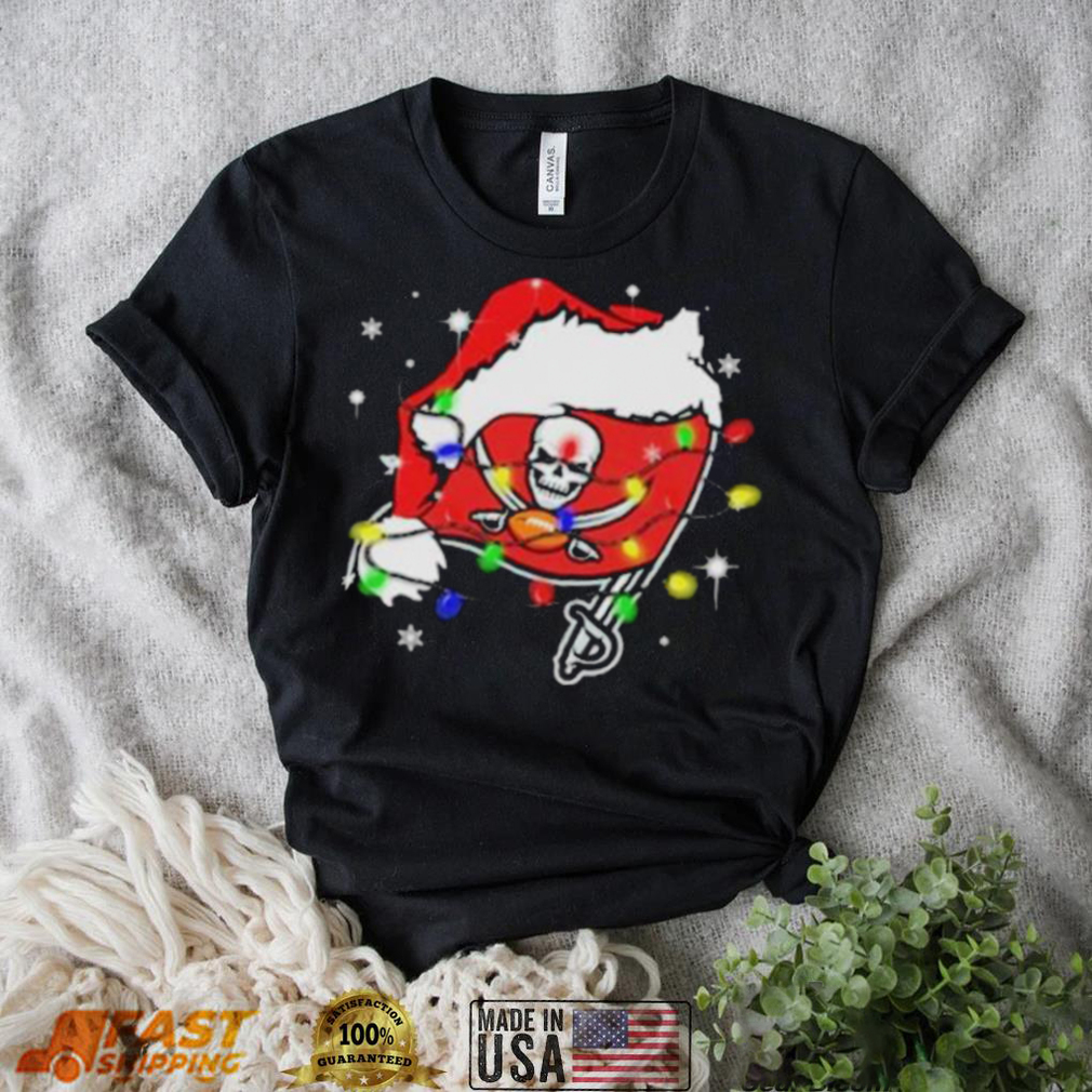 Santa Tampa Bay Buccaneers Logo Lights Christmas shirt Santa Tampa Bay Buccaneers Logo Lights Christmas shirt