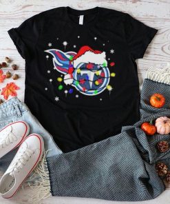 Santa Tennessee Titans Logo Lights Christmas shirt