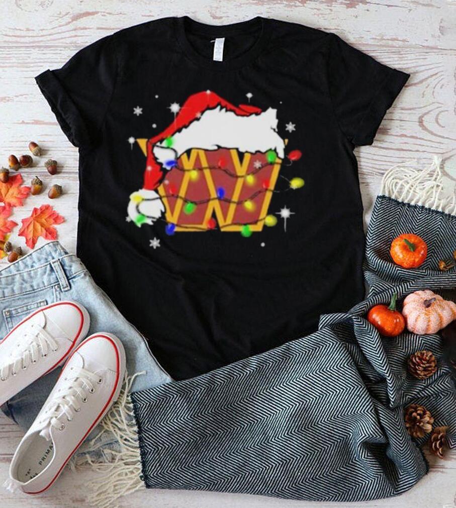 Santa Washington Commanders Logo Lights Christmas shirt Santa Washington Commanders Logo Lights Christmas shirt