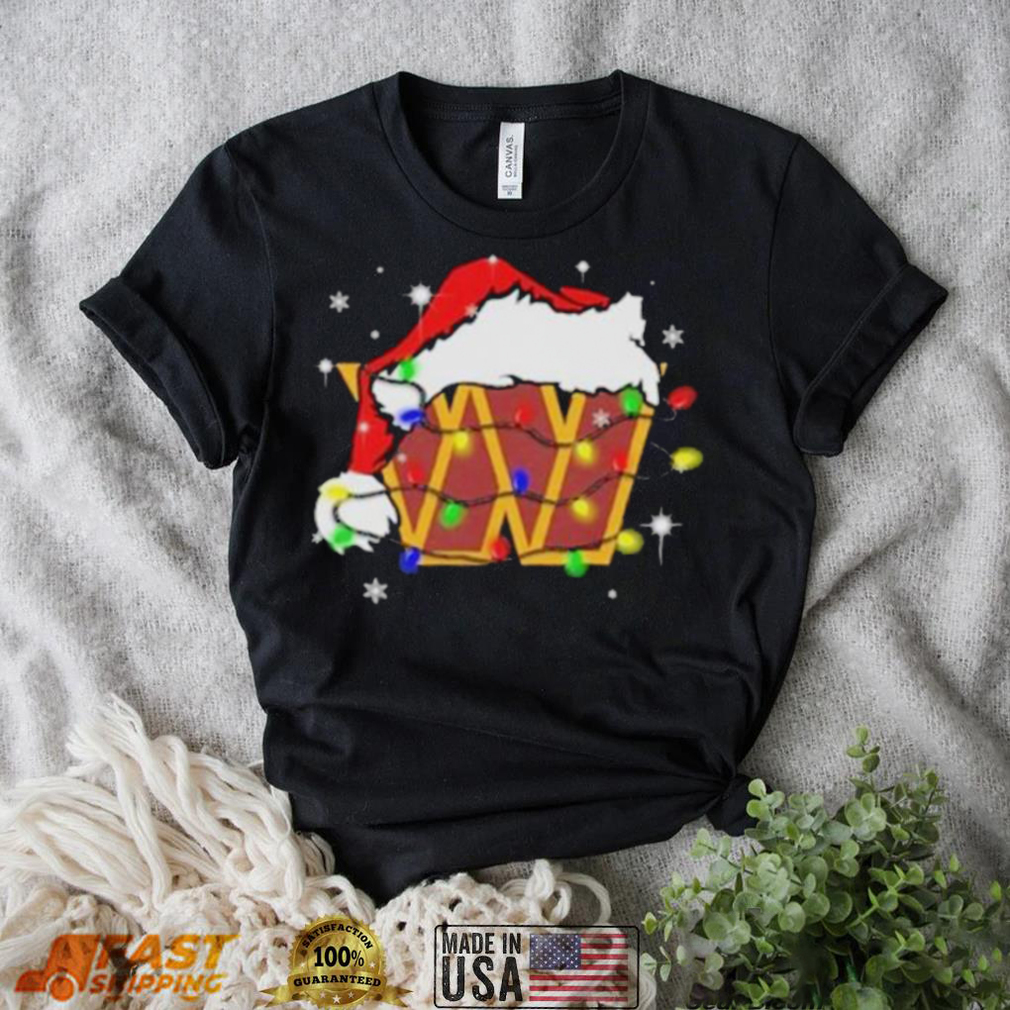 Santa Washington Commanders Logo Lights Christmas shirt Santa Washington Commanders Logo Lights Christmas shirt