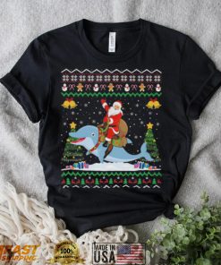 Santa riding dolphin ugly xmas ugly Christmas sweater