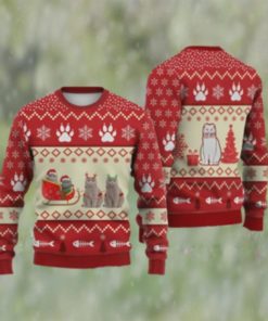 Scottish Fold Cat Reindeer Christmas Ugly Christmas Sweater