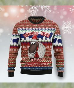 Sheep Wishing Ewe Christmas Unisex Crewneck Sweater