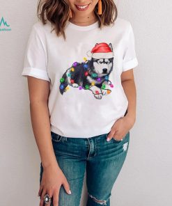 Siberian Husky Christmas Shirt, Dog Lovers, Holiday Lights Sweatshirt