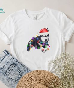 Siberian Husky Christmas Shirt, Dog Lovers, Holiday Lights Sweatshirt