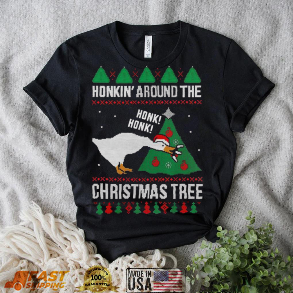 Silly Goose Honkin’ Around The Christmas Tree Ugly Shirt Silly Goose Honkin’ Around The Christmas Tree Ugly Shirt