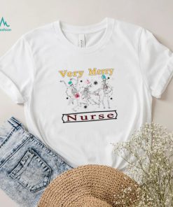 Skeleton dancing Very Merry Nurse Christmas shirt