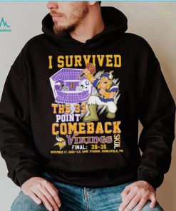 Skol Vikings I Survived The 33 Points Comeback Final 39 36 Shirt