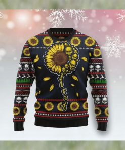 Skull Sunflower Lover Xmas Sweater