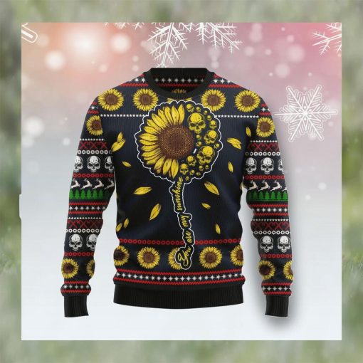 Skull Sunflower Lover Xmas Sweater