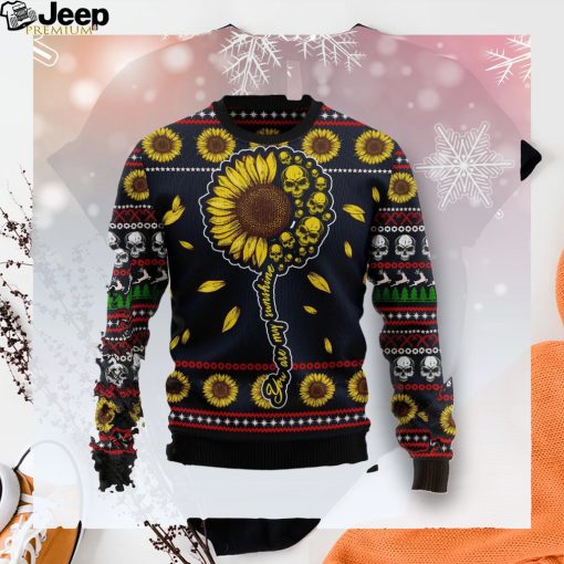 Skull Sunflower Lover Xmas Sweater