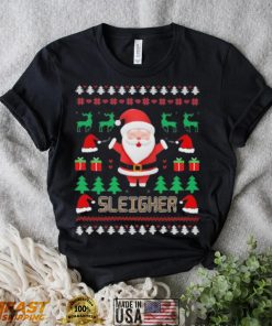 Sleigher Santa Claus 2022 merry ugly christmas sweater