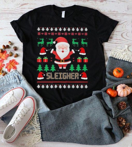 Sleigher Santa Claus 2022 merry ugly christmas sweater