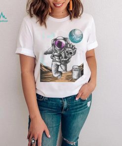 Slim Reaper Astronaut with skull the jumped with me shirt