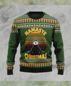 Sloth Namaste Christmas Graphic Sweater