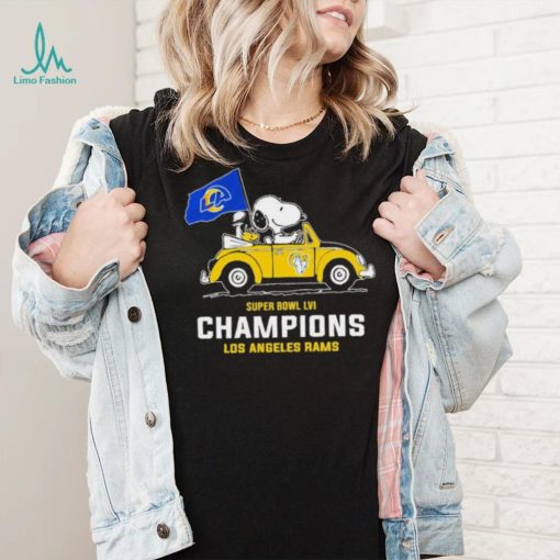 Snoopy Super Bowl Lvi Champions Los Angeles Rams Shirt