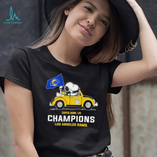 Snoopy Super Bowl Lvi Champions Los Angeles Rams Shirt