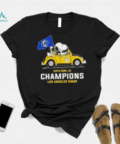 Snoopy Super Bowl Lvi Champions Los Angeles Rams Shirt