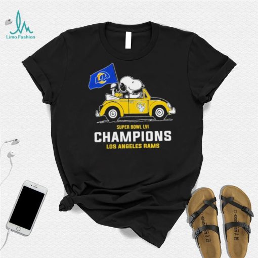 Snoopy Super Bowl Lvi Champions Los Angeles Rams Shirt