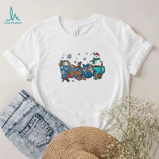 Snowman Coffee Snow Christmas shirt
