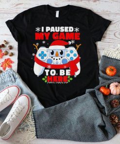 Snowman controllers Christmas santa hat gamer player xmas shirt