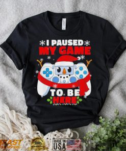 Snowman controllers Christmas santa hat gamer player xmas shirt