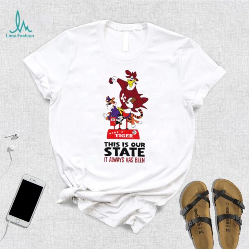 South Carolina Gamecocks vs Clemson Tigers mascot ride a Tiger this is our State it always has been shirt