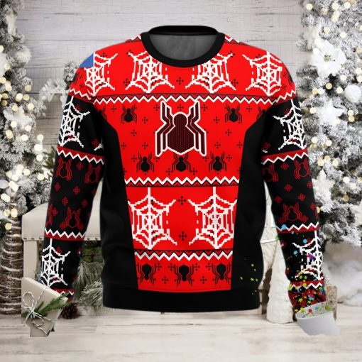 Spider Man Symbol Web Ugly Christmas Sweater