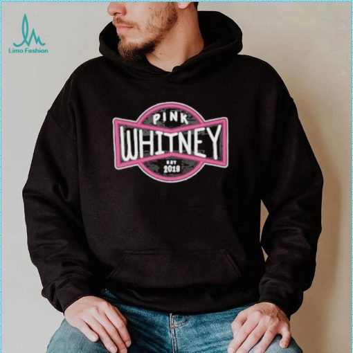 Spittin’ chiclets pink whitney est 2019 badge logo shirt