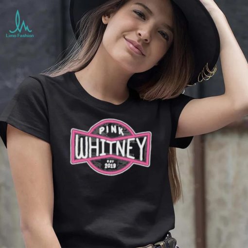Spittin’ chiclets pink whitney est 2019 badge logo shirt