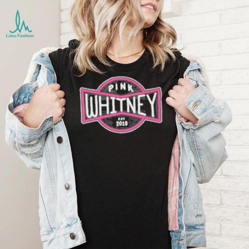 Spittin’ chiclets pink whitney est 2019 badge logo shirt