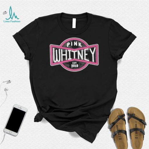 Spittin’ chiclets pink whitney est 2019 badge logo shirt