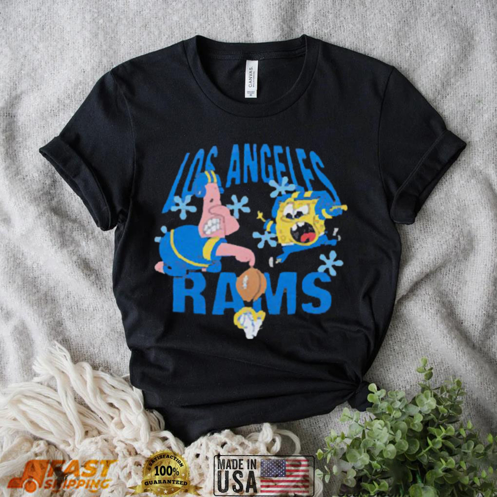 SpongeBob And Patrick X LA Rams Tee Shirt SpongeBob And Patrick X LA Rams Tee Shirt