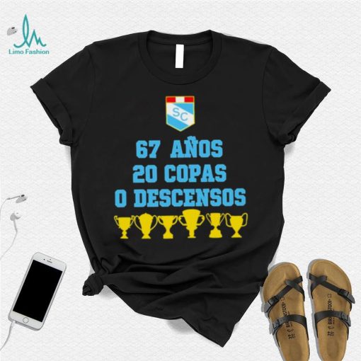 Sporting cristal 67 anos 20 copas 0 descensos T shirt